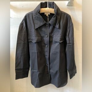 Women's Pocket “Shacket” Black Size S
